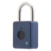 Fingerprint Padlock AntiTheft Intelligent Keyless for Cabinet Student Dormitory Warehouse(Blue )