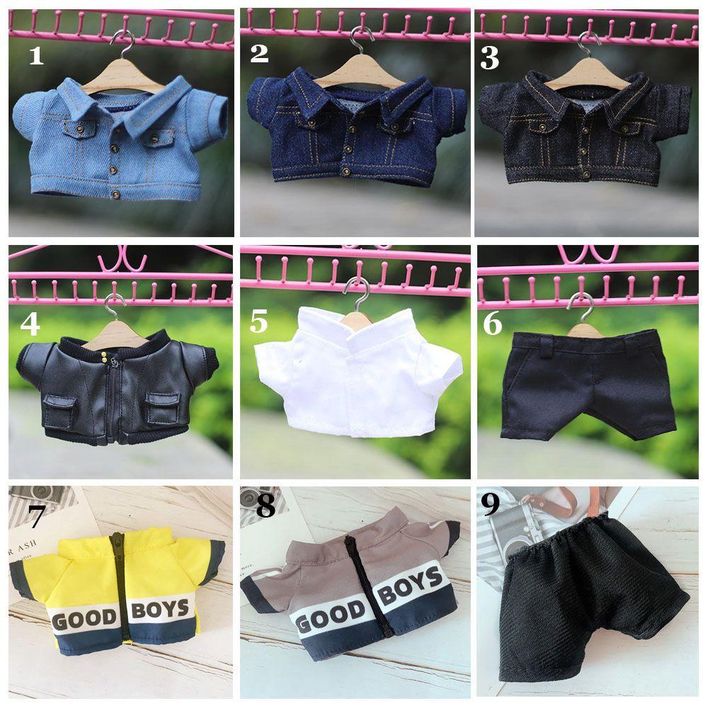 BJD Dolls Jeans Shorts Outfits Doll Clothes Handmade Jacket Pants For 15~20cm Doll Winter Top Coats
