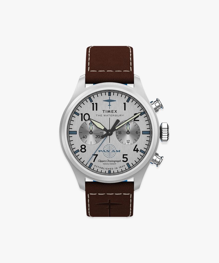 Taimaegseu X Pan Am Waterbury Ace Chronograph Men'S Wristwatch 41Mm