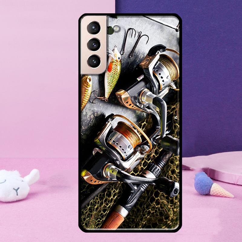 Fishing Rod Tool Phone Case For Samsung Galaxy S25 Ultra S23 S20 S21 S22 S24 FE S9 S10 Plus S24 Ultra Cover