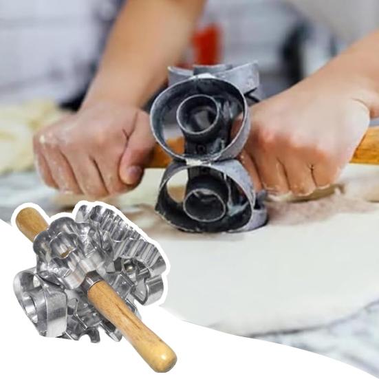 Форма для пончиков из нержавеющей стали с 6-ю гнездами, круглые формочки для печенья, для выпечки, с антипригарным покрытием