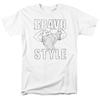 Мужская футболка в стиле Джонни Браво Bravo Style Белая Официально лицензированная Унисекс футболка