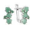 Silver Earrings with Natural Emerald 1.4ct (2111511)