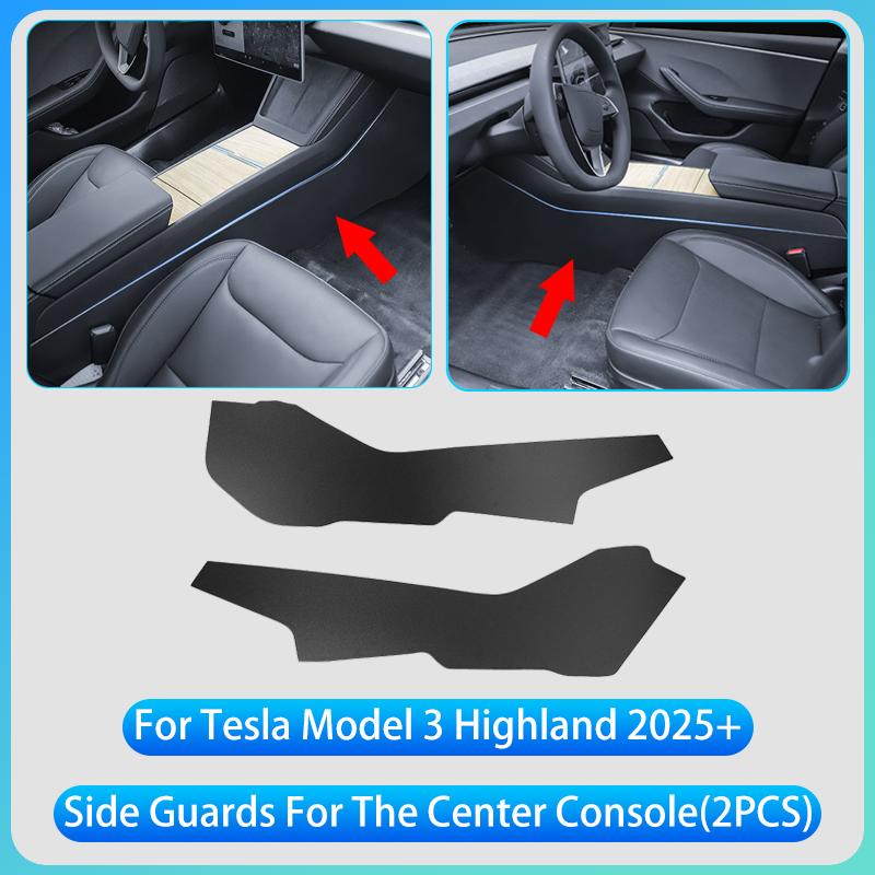 Для Tesla Model 3 Highland 2025 Запуск ABS Передняя Задняя Накладка на Порог Двери Пороговая Пластина Панель Защиты от Задевания Ногой Водонепроницаемая Накладка