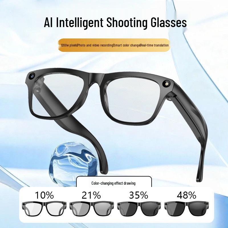 AI Smart Glasses: 1200W Pixels, Multicolor, Voice Control, Photo/Video, Translation.