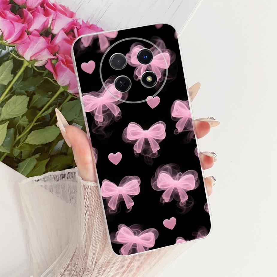 Чехол для Huawei Nova Y91 STG-LX1 STG-LX2 Стильный Чехол с Рисунком Банты Цветы Мягкий Силиконовый Чехол для Huawei Nova Y91 NovaY91 Fundas