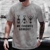 Мужская уличная футболка My Favorite Workout Print Tops Tees Летняя футболка Wine Lover Fitness Tee Shirt Футболка Стильная одежда