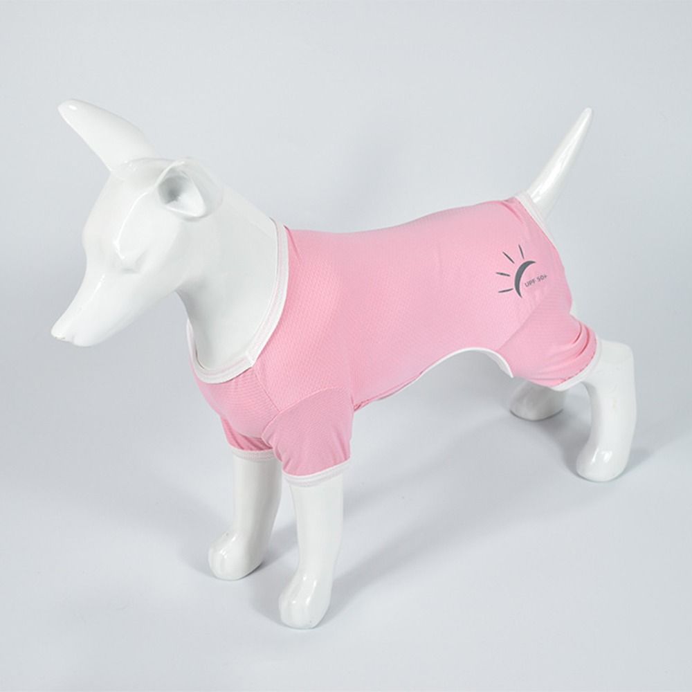 Однотонная одежда для защиты домашних животных от ультрафиолета, эластичная одежда для собак, стильный жилет для щенков, лето