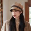 Women's Autumn and Winter Octagonal Hat Retro Newsboy Hat Woolen Beret