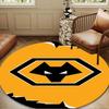 1PC rug Wolves Football Club Emblem Round mat Home Decor, Chair rug For livingroom,Bedroom, doormat home decor Birthday Gift Christmas Gifts