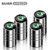 4pcs Car Tire Valve Cap Round Air Dustproof Cover For Skoda Fabia Superb Yeti Octavia Rapid Kodiaq Mk3 A4 A6 A7 2 3 A5 Kamiq vln422