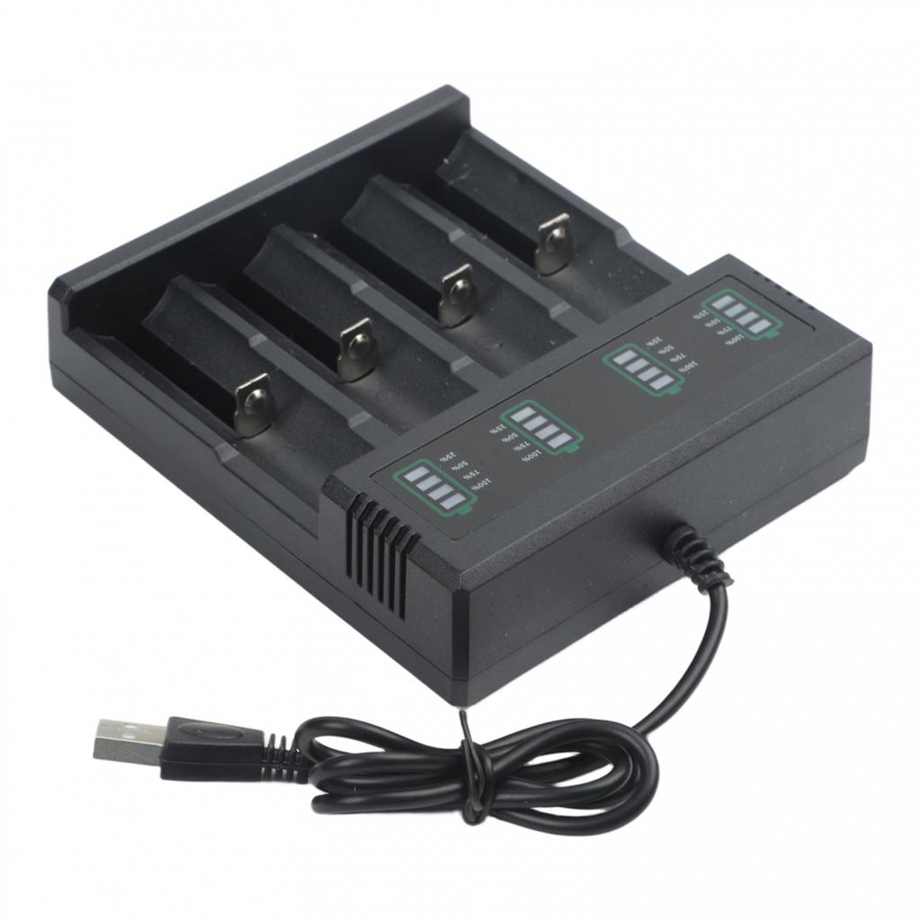 USB-зарядное устройство для литиевых аккумуляторов 21700 14500 18500 26650 с 124 слотами для зарядки