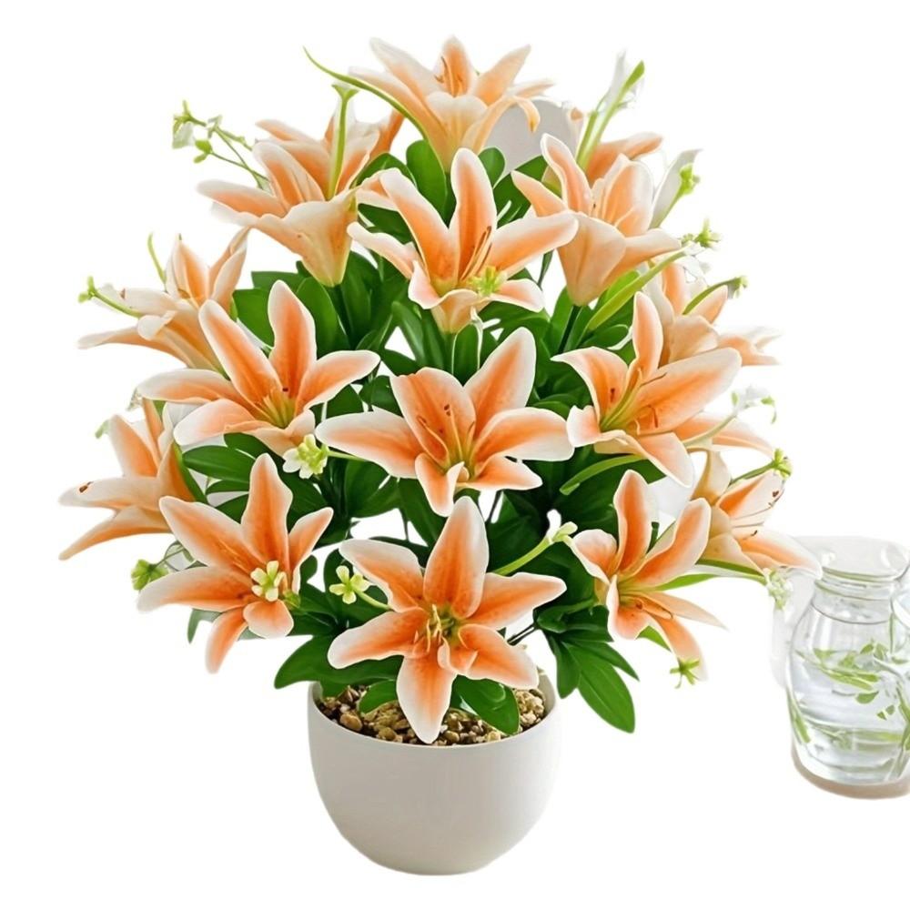 Floral Arrangement Fake Flowers 18 Heads Flower Bouquet Wedding Bouquet Photography Props