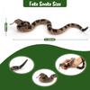 2pcs Fake Snakes Toy Lifelike Rubber Rattlesnake and Green Snake Scare Birds and Squirrels Tricky Snake Toys for Gift Party Favors Or Halloween