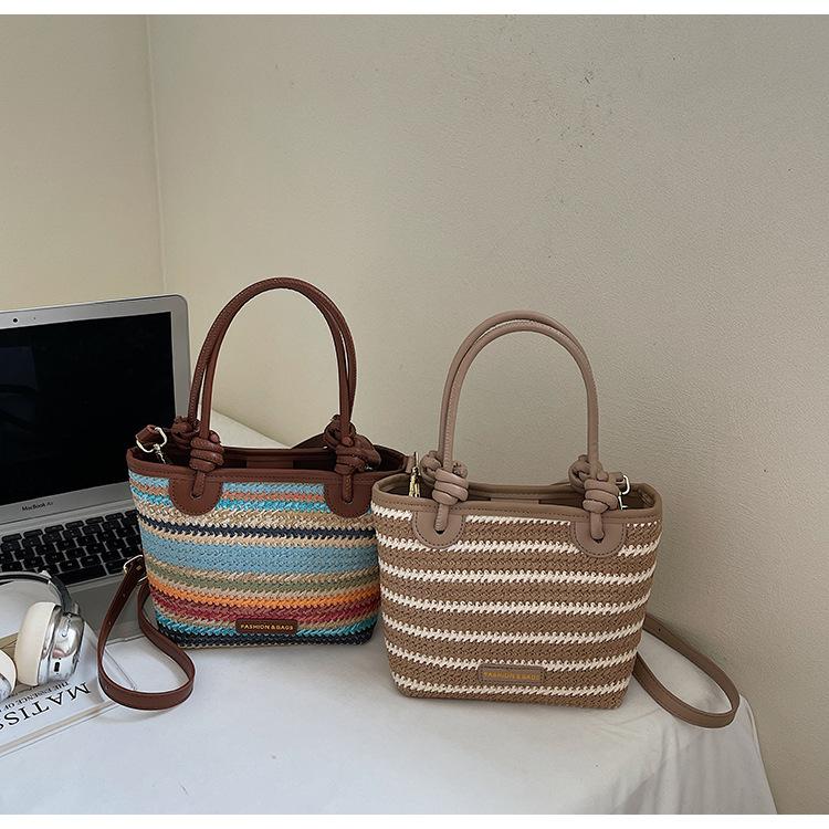 Плетение большая вместимость высокое качество мягкая прочная модная изысканная легкая для поездок на работу на открытом воздухе пляжная сумка через плечо сумка на плечо