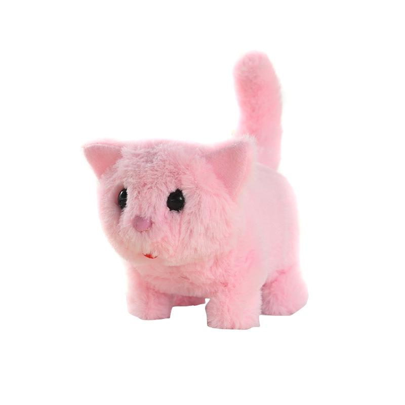 Интерактивный электронный плюшевый котенок: Ходит, мяукает и виляет хвостом - Идеальная детская симуляция питомца