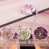 1PCS Rose Design Foldable Bag Hook Metal Plastic Round Table Hook Handbag Hanger