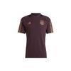Germany Team Tiro 23 Logo Patch Short Sleeve Soccer Jersey Men Tops Burgundy HF3990