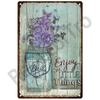 Garden Flower Rules Metal Sign Vintage Metal Plaque Plates Decor For Pub Bar Home Wall Decor Art Tin Signs Flower Poster Gift