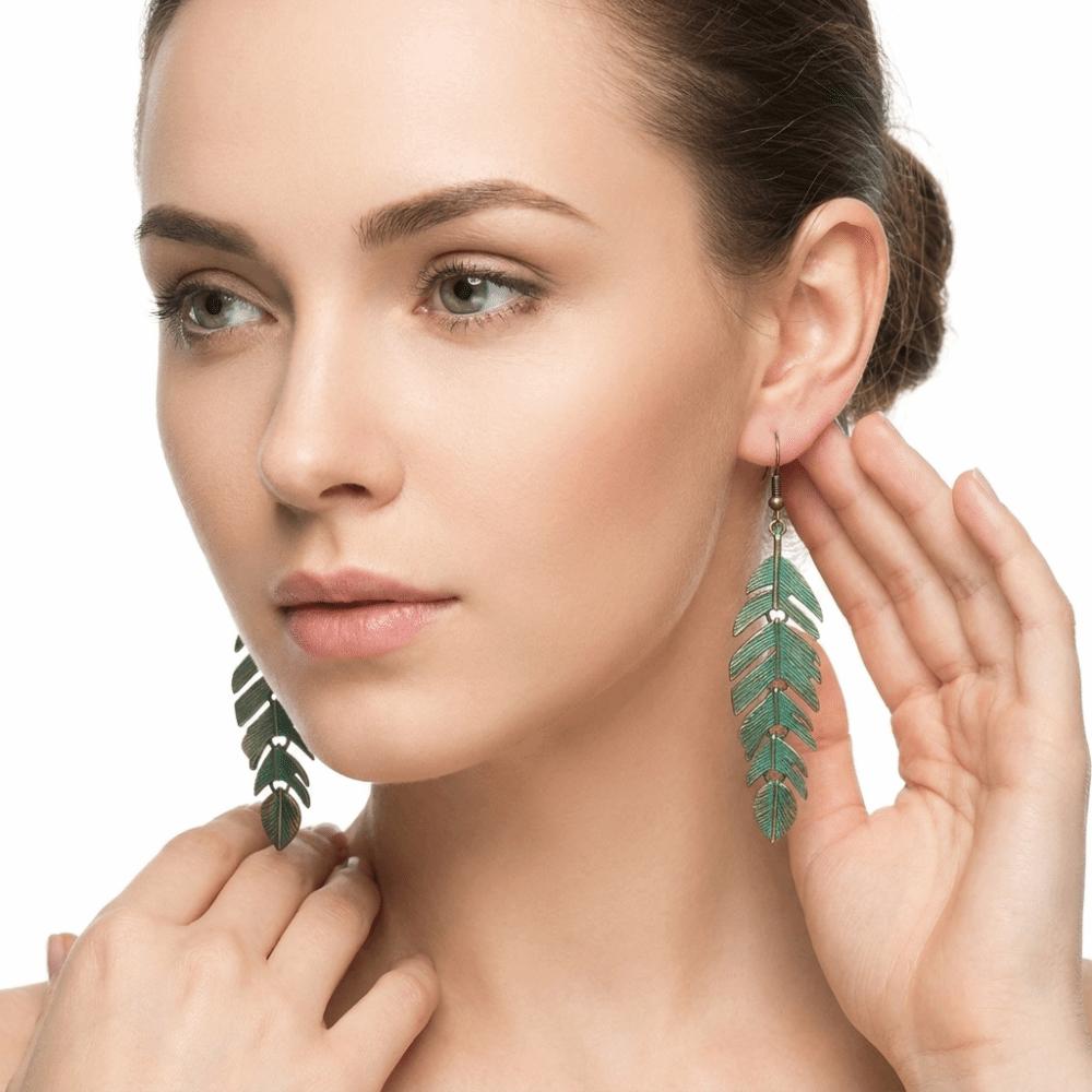 Vintage Hong Kong Style Boho Earrings Retro Metal Ethnic Earrings Dangle Earrings Daily Jewelry