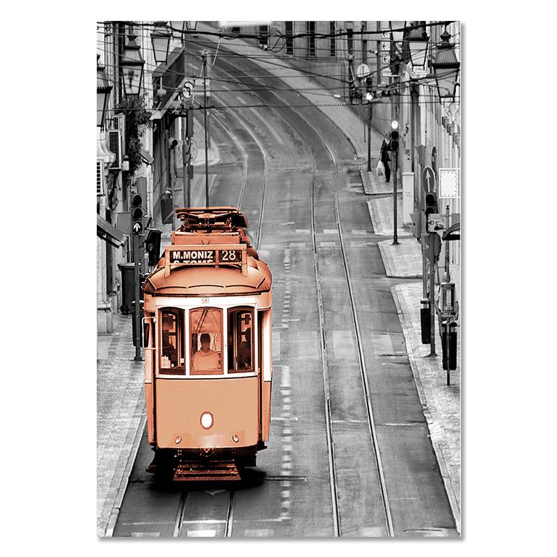 Современная мода Эйфелева башня холст картина пейзаж колесо обозрения воздушный шар настенные художественные постеры трамвайная дорога фотографии Декор в гостиную