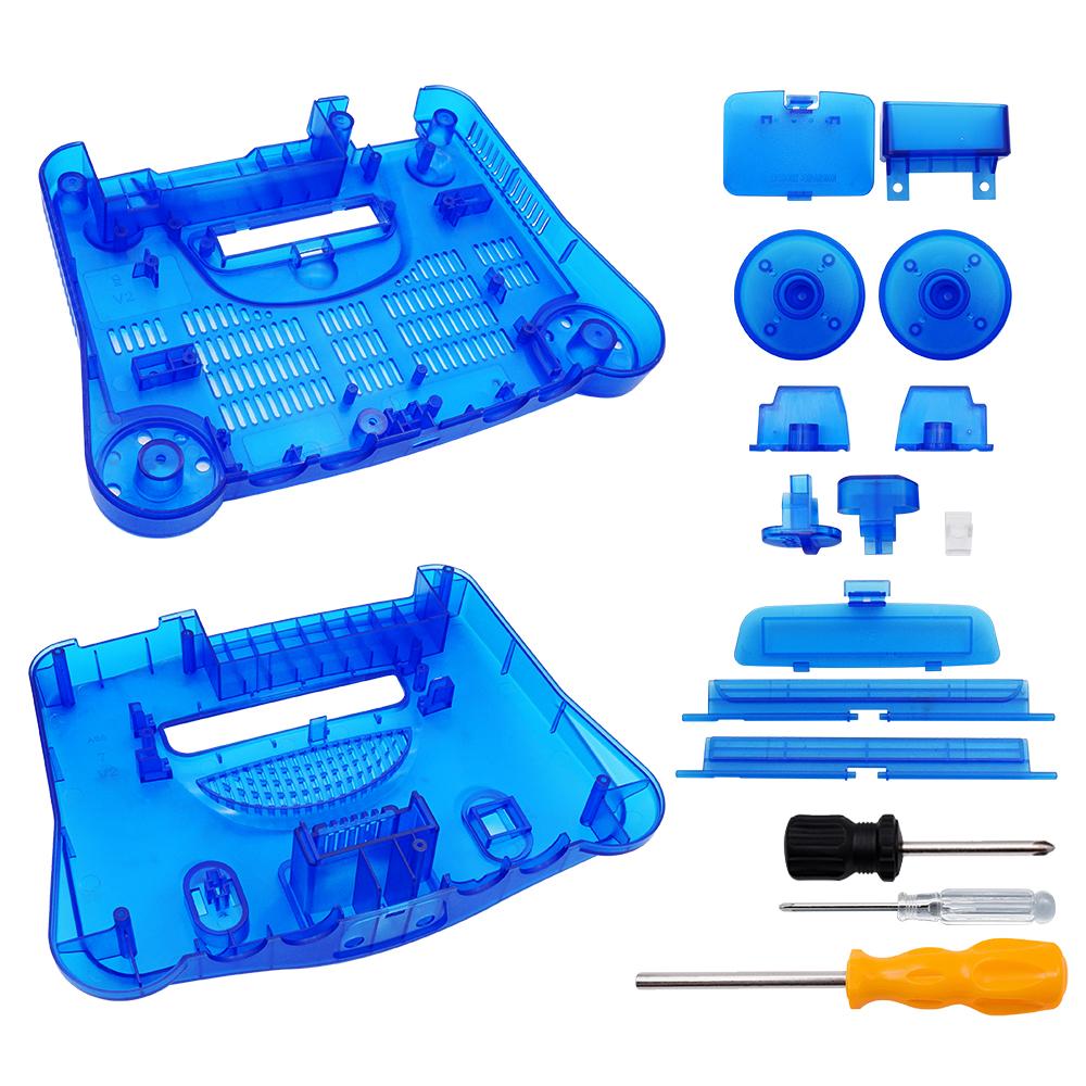 Сменный пластиковый прозрачный чехол Bitfunx для N64, Nintendo 64, сменный чехол, прозрачные коробки