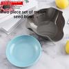 1Pieces Snack Bowls Double Layer Popcorn Bowl With Storage Pistachios Bowl With Storage Round Snacks Dish Outdoor Tableware