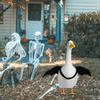 Halloween Goose Outfit for 23 Inch Goose Statue Black Spider/Bat Goose Clothes for Yard Garden Lawn Outdoor Decor