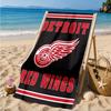 Red Wings Logo Beach Towel, Super Soft Microfiber, Perfect Gift for Her/Him, Birthday, for Pool, Beach, Travel, Decor Beach Party