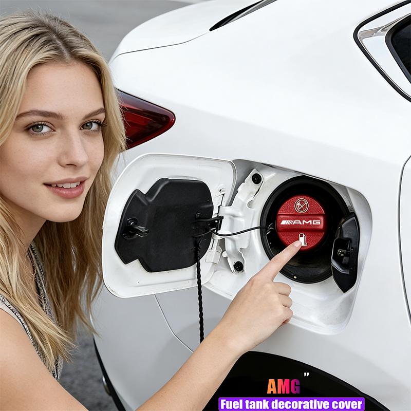 WUGL8 Car Logo Fuel Tank Cap Protection Cover Accessories For Mercedes Benz AMG A B C E G CLA GLA W211 W214 W205 W203 W204 W206 W220