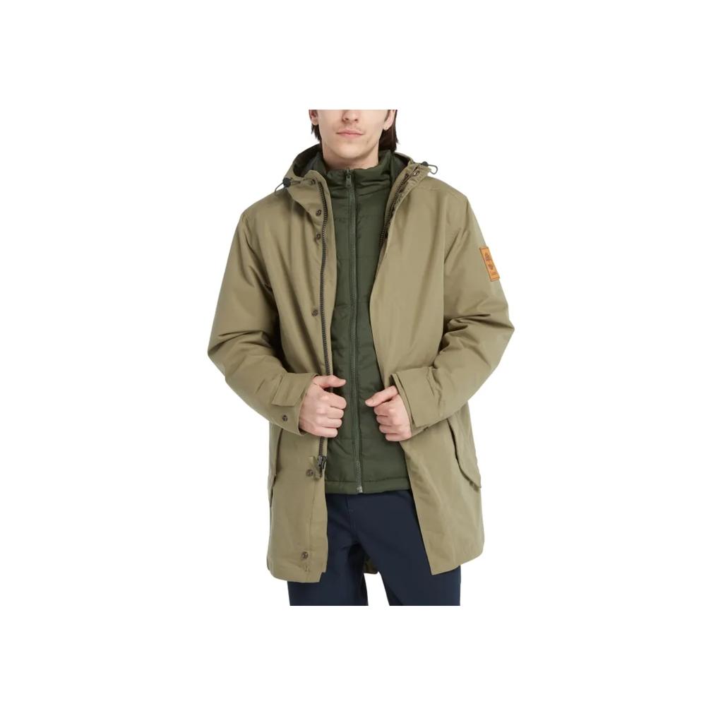 Timberland Однотонная уличная съемная хлопковая подкладка ветрозащитная дышащая куртка 3 в 1 мужские куртки зеленые A2HGJ-590