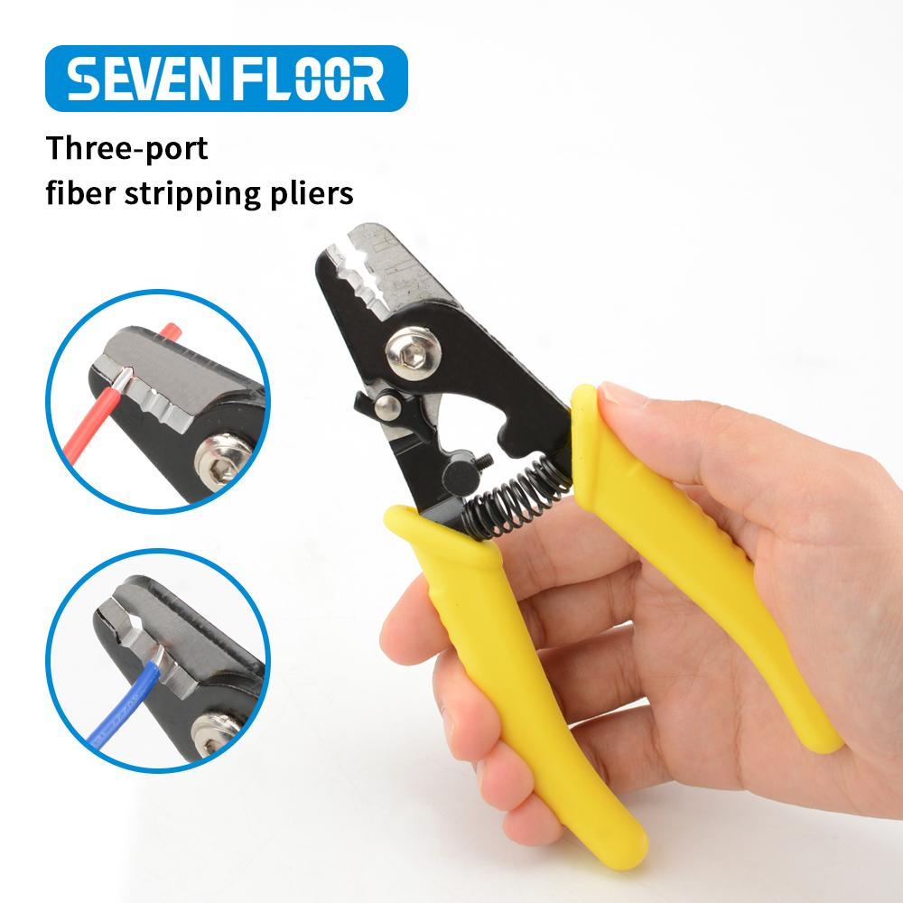 FTTP Трехпортовый оптоволоконный инструмент для зачистки кабеля Инструменты для зачистки проводов FTTH Инструменты для зачистки оптических кабелей