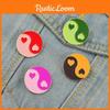Charming Tai Chi Yin Yang Heart Design Alloy Brooch Adorable Enamel Pin For All