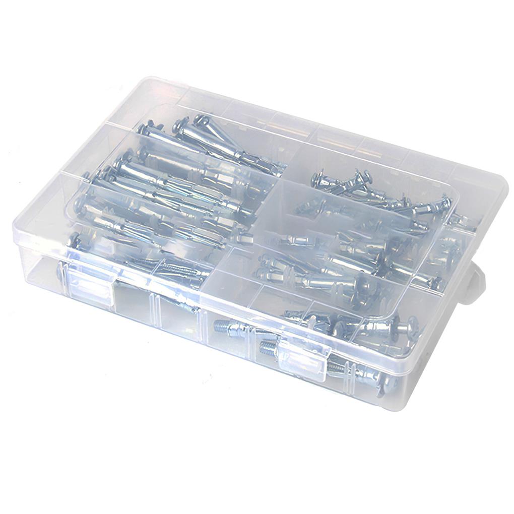 42 Pieces Expansion Screw Bolts with 6 Size Hollow Drive Wall Anchor Screws Assortment Kit Home Improvement Drywall Lamp