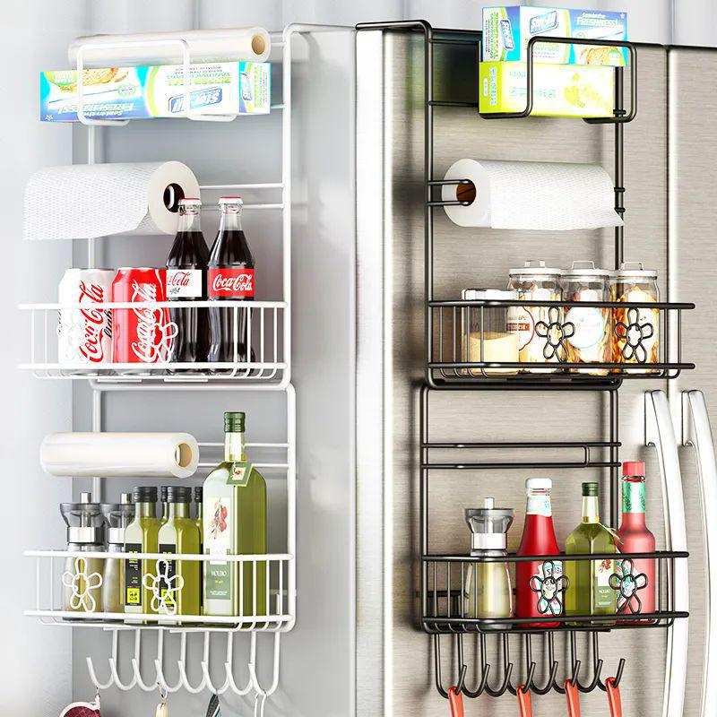 Многофункциональная кухонная полка для хранения вещей для холодильника