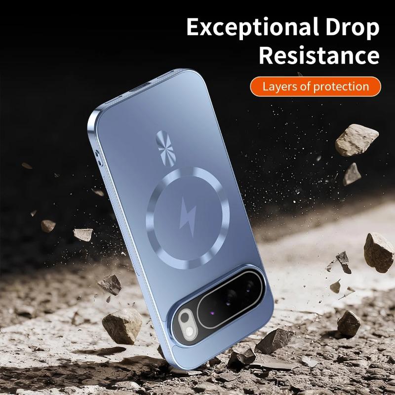 Магнитный чехол для Google Pixel 10 9 ProXL 8 7 6 Pro 9A 8A 7A 10Pro AG Nano Матовый Lightning Чехол Защитный Ударопрочный Чехол