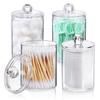 Storage Box Useful with Lid Easy To Refill Multi-purpose Cotton Swab Floss Jar Household Supplies