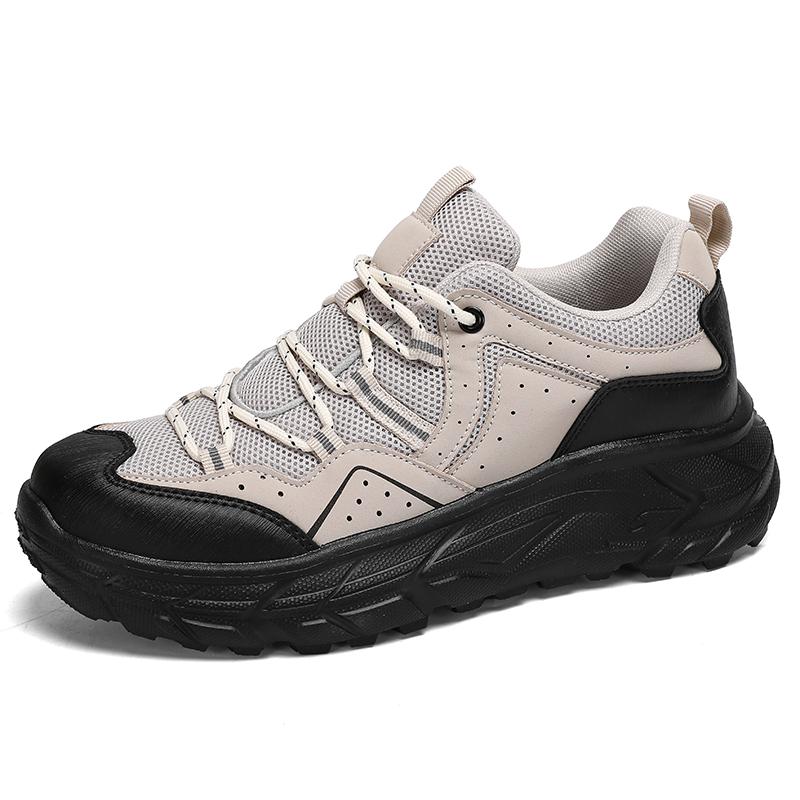 Fashion Hiking Mens Mesh Breathable Sports Casual Fashion Trend Lightweight Thick Soled Dad Shoes for Men Large Size Outdoor Clothing
