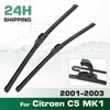For Citroen C5 MK1 2001-2003 2002 Wiper Front Wiper Blades Windshield Windscreen Window Brush 26"+19