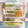 Transparent Plastic Refrigerator Storage Box Drawer Crisper Food Vegetable Egg Box Kitchen Hanging Storage Box Shelf Box