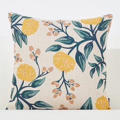 Decorative Cushion Covers Flower Floral Pillowcase Nordic Home Decor Living Room Hotel Sofa Seat Custom Throw Pillow Covers