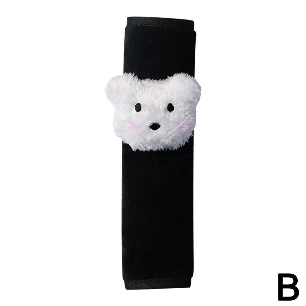 Милый мультяшный стиль автомобильный универсальный чехол для ремня безопасности плечевой ремень жгут подушка теплая фланелевая защитная накладка для детей A2M3