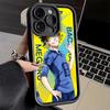 Чехол для телефона iPhone 17 Air 16E 15 16 Pro Max Аниме Синий Дизайн L-Lock Чехол 14 Plus 13 12 Mini Мягкий Силиконовый Fundas