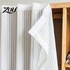 Soft Gauze Partition Self Adhesive Closet Curtain, Sheer Door Privacy Drape, Light Filtering Wardrobe Clutter Shield Curtain with Hook-And-Loop Strip