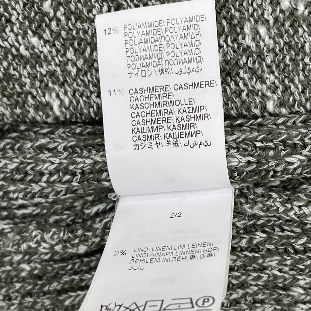 Brunello Cucinelli Зеленый хлопковый x кашемировый x шелковый x нейлоновый кардиган на пуговицах, топ 44 Зеленый серый Б/У