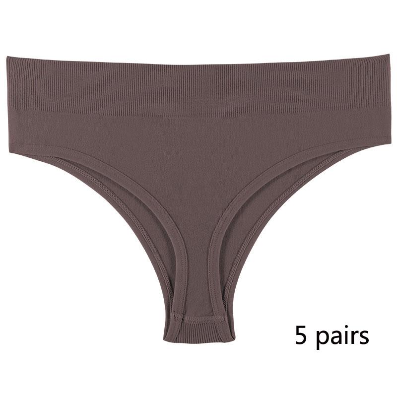 Спортивное нижнее белье для девочек, бесшовные сексуальные невидимые трусики со средней талией для девочек, однотонные удобные спортивные трусики с надписью «T» для женщин