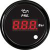 52mm 0-10Bar Show Digital Oil Pressure Gauges 10-184ohm Input Signal Oil Pressure Meter with Alarm Light for Car Truck Boat