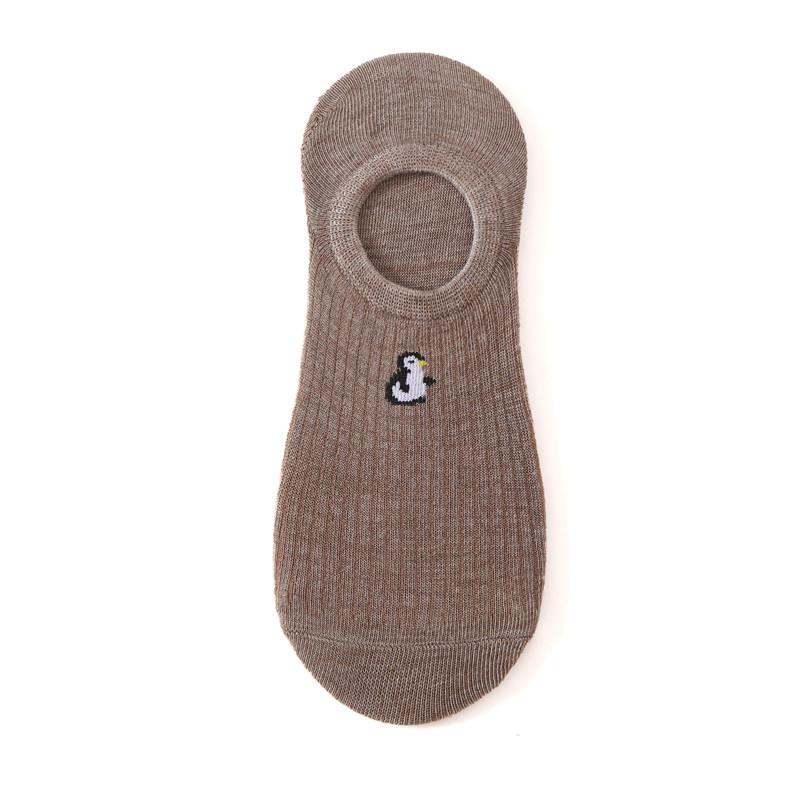 Women Invisible Socks Silicone Anti-slip Socks Animal Pattern Boat Socks