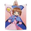 Плед Cardcaptor Sakura из бархата с принтом   Многофункциональный супертеплый плед для кровати, дивана, постельного белья