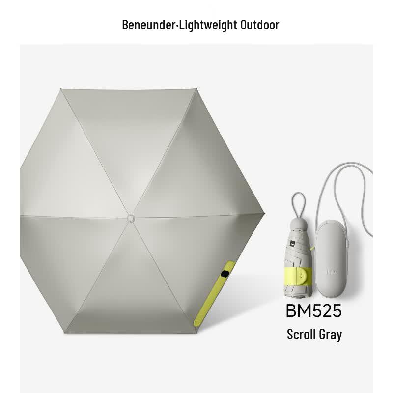 beneunder Портативный 5-складной капсульный зонт с защитой от УФ-лучей BM525